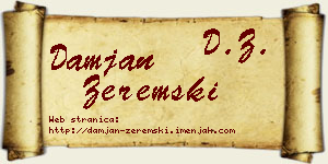 Damjan Zeremski vizit kartica